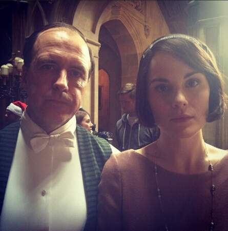 On ne dirait pas comme ça, mais il y a une bonne ambiance sur le tournage de Downton Abbey...