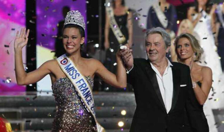 Alain Delon et Miss France 