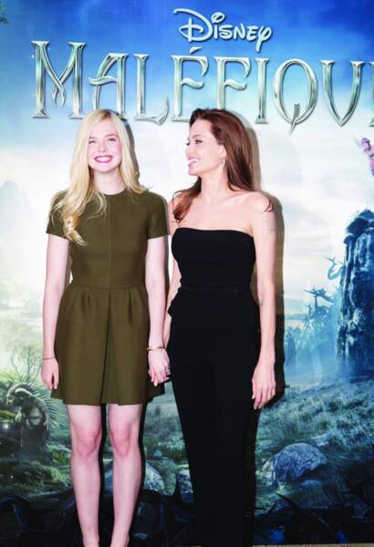 Les deux actrices ont assuré la promotion du film Maléfique à Paris
