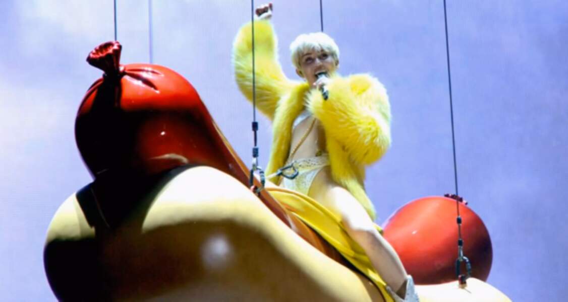 A seulement 21 ans, Miley Cyrus peut se vanter d'avoir chevauché un hot-dog. 