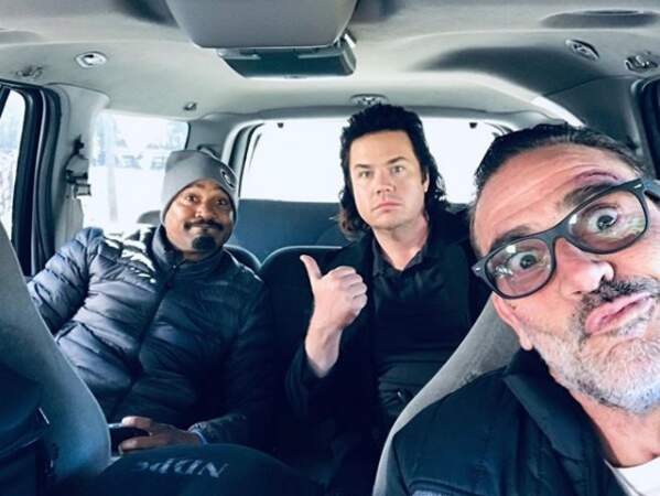 Gabriel, Eugene et Negan en route vers le plateau de The Walking Dead