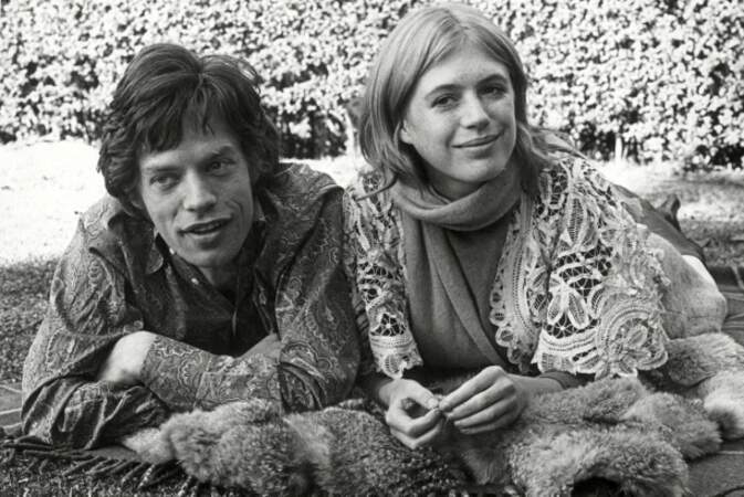 Mick Jagger et Marianne Faithfull à la fin des années 60