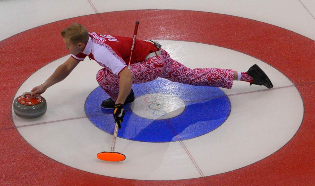 Le russe Alexei Stukalsky dans l'équipe russe de curling