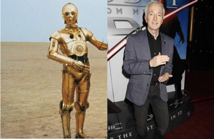 Le Britannique Anthony Daniels est toujours là lui aussi, derrière le costume du droïde protocollaire C-3PO