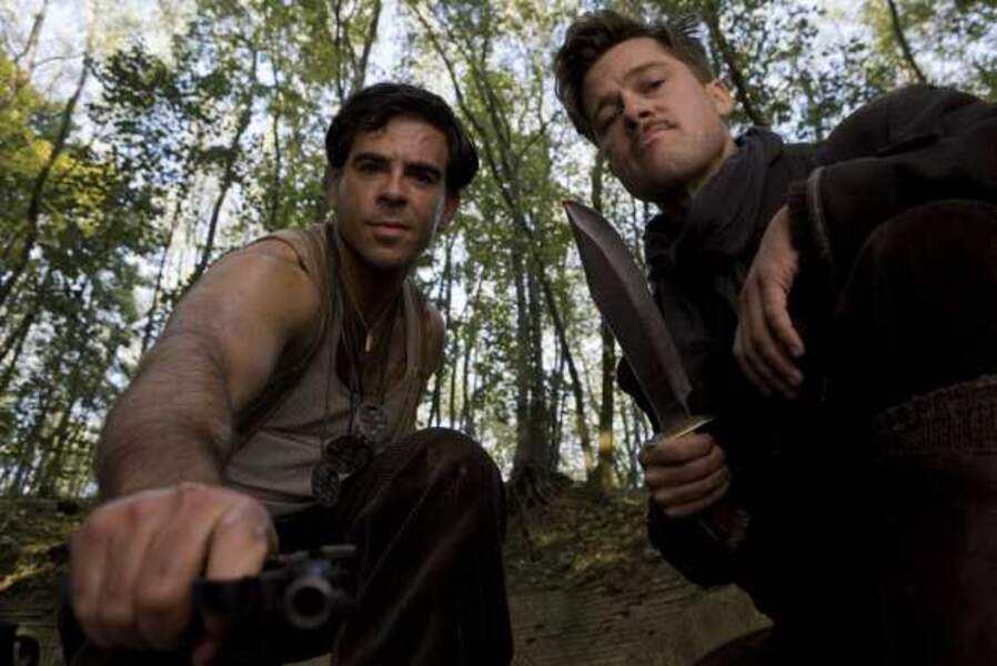Inglorious Basterds (2009) - Eli Roth et Brad Pitt