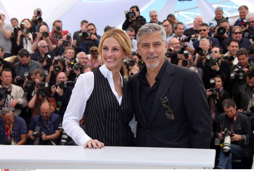 Un peu stressée pour ce premier Cannes ? Son ami George Clooney (également dans le film) est là pour la soutenir