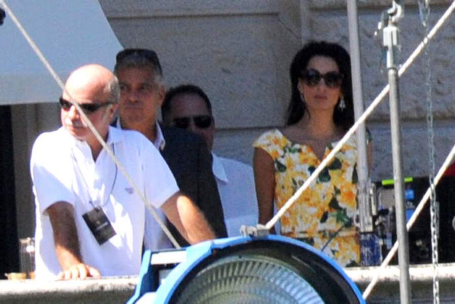 George Clooney et sa fiancée Amal Alamuddin.