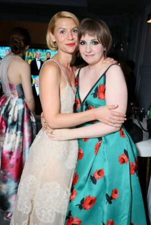 Claire Danes (Homeland) and Lena Dunham (Girls) aux Emmy Awards 2013