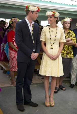 Le couple en tournée à l'autre bout du monde, ici à Tuvalu 