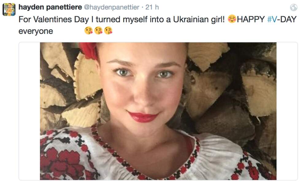 La pom-pom girl de Heroes a revêtu une tenue traditionnelle ukrainienne, clin d'œil aux origines de son époux
