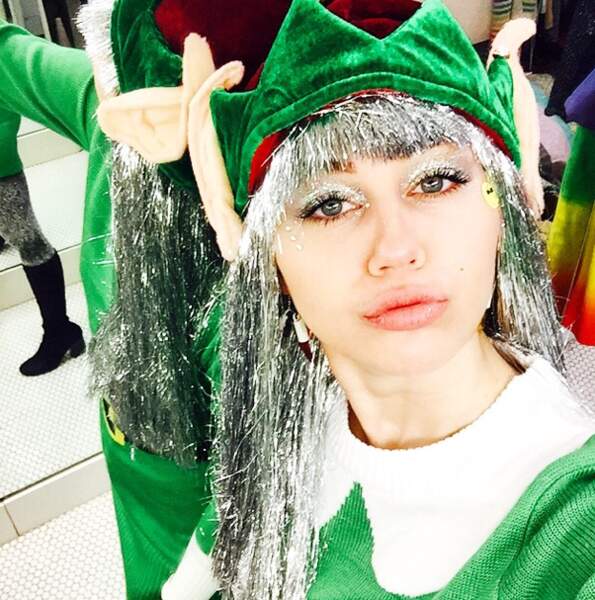 Miley Cyrus, l'elfe du Père Noël
