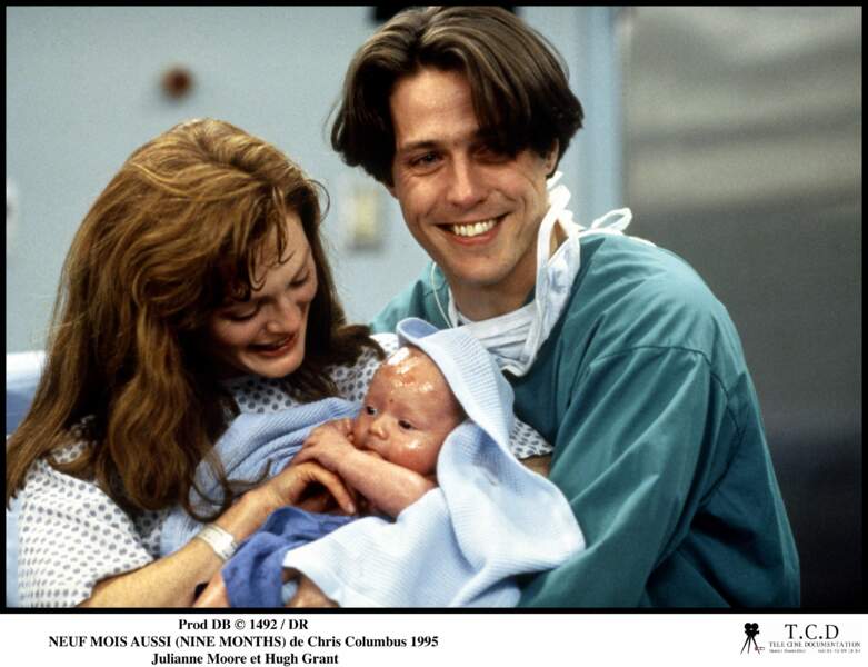 Avec Julianne Moore, le séducteur a fait un bébé dans Neuf mois aussi (1995)