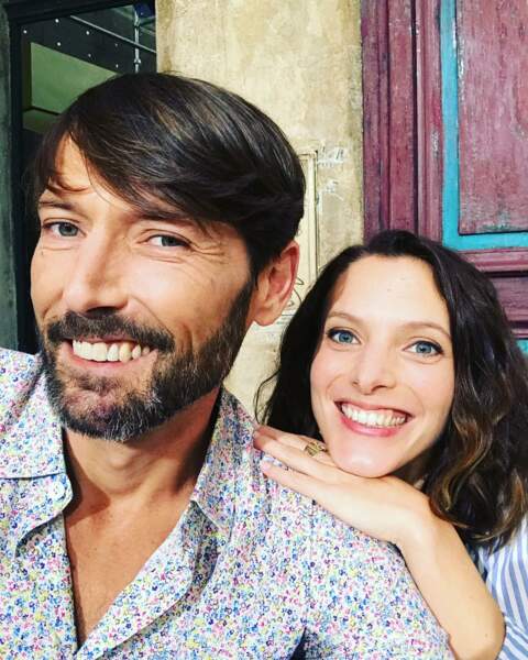 Selfie complice entre Laurent Kerusore et Elodie Varlet au Mistral