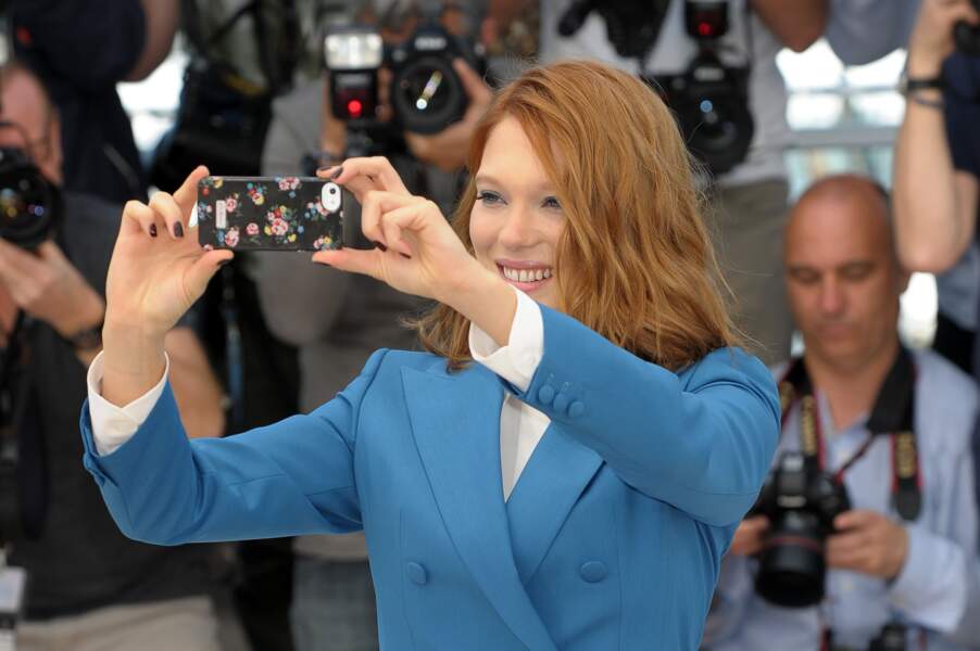 Un an après La Vie d'Adèle, Léa Seydoux immortalise son retour à Cannes...