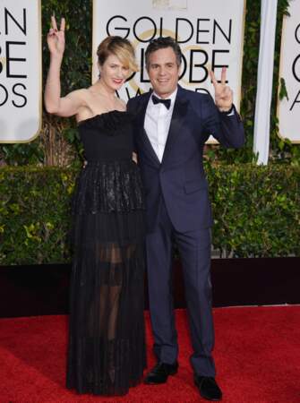Mark Ruffalo et sa femme, enthousiastes sur le tapis rouge
