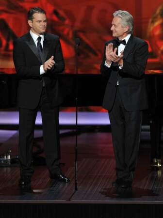 Matt Damon et Michael Douglas remettent le prix de la meilleure actrice de téléfilm ou mini-série
