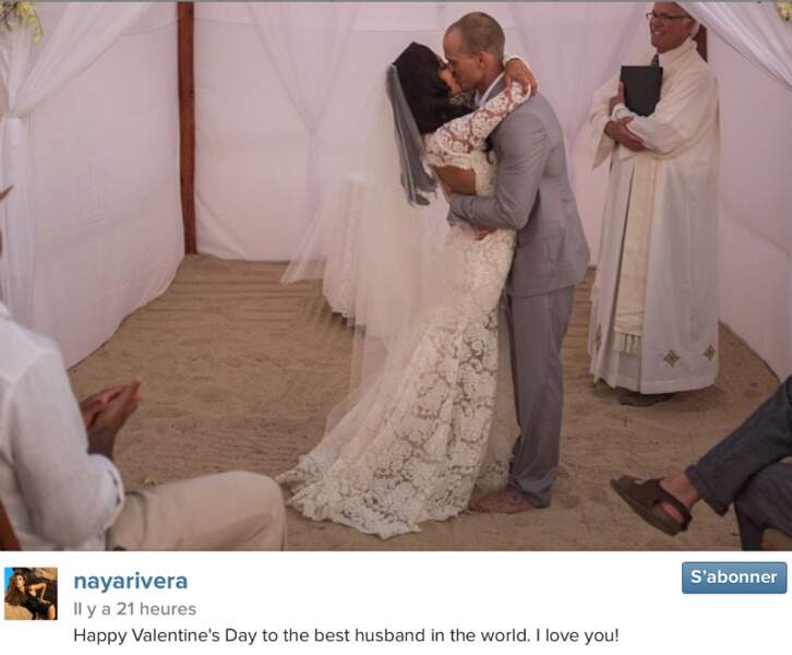 Séquence souvenirs pour Naya Rivera. L'actrice de Glee a dévoilé une photo de son mariage avec Ryan Dorsey
