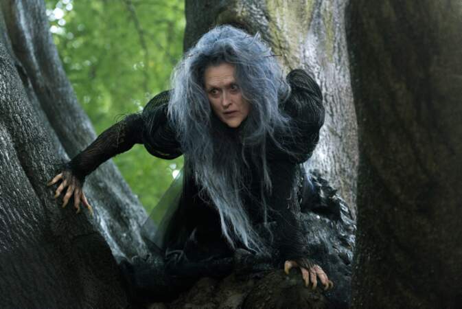 Meryl Streep grimée en sorcière dans Into the Woods (2015)