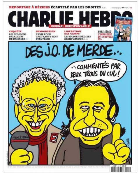 Nelson Monfort et Philippe Candeloro vus par Charb (14 février 2014)