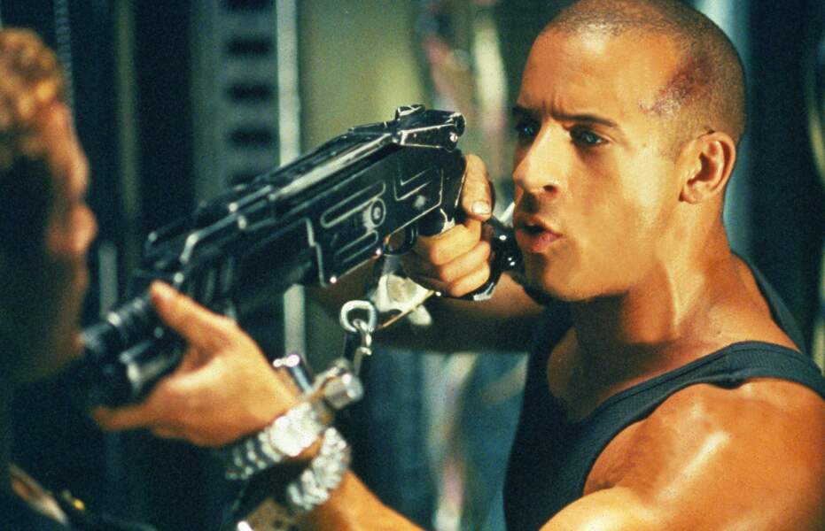 Pitch Black (2000) : l'un de ses rôles cultes, le tueur nyctalope Riddick.