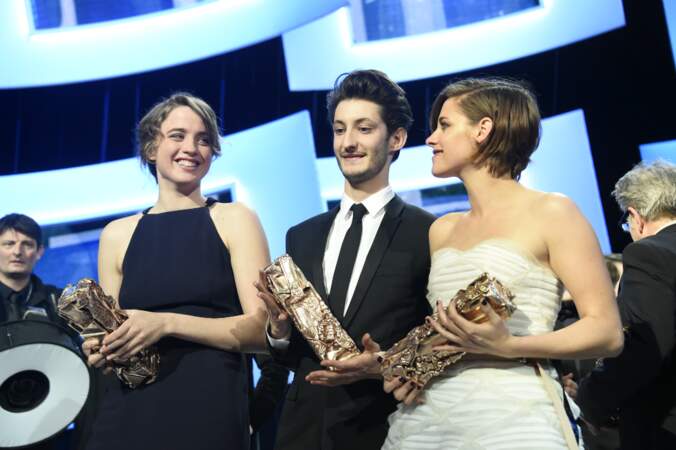 Adèle Haenel, Pierre Niney et Kristen Stewart, fiers de leurs César d'interprétation