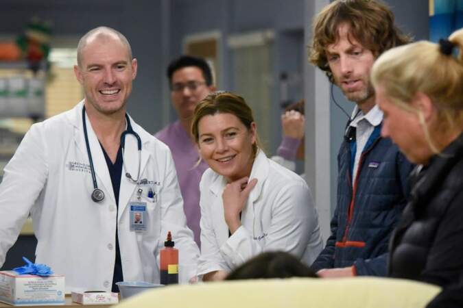 Richard Flood (Cormac) et Ellen Pompeo (Meredith) ont déjà une belle complicité sur le tournage de Grey's Anatomy