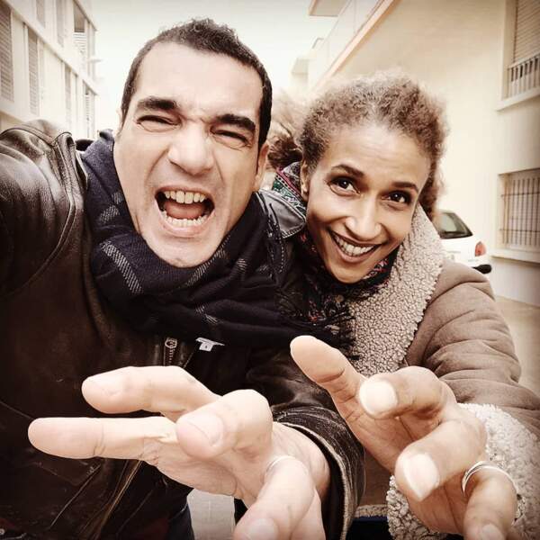 Petit selfie entre Julien Masdoua et Frédérique Kamatari sur le tournage d'Un si grand soleil 