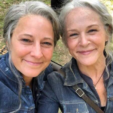 On voit double sur le tournage de The Walking Dead, avec Carol et sa doublure
