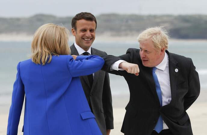 Avec le premier ministre britannique, Boris Johnson, en juin 2021, avant le G7