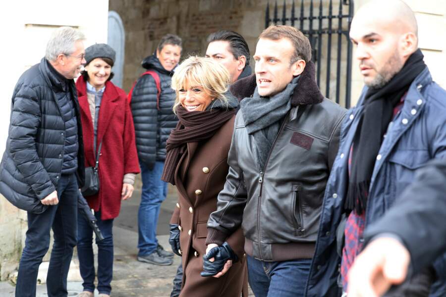 Emmanuel et Brigitte Macron à Honfleur (novembre 2018)