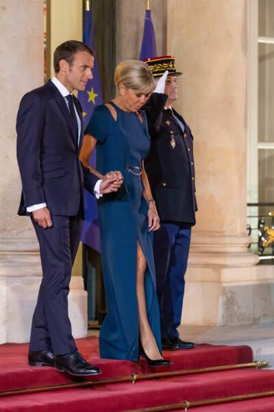 Emmanuel et Brigitte Macron à l'Elysée (octobre 2018)