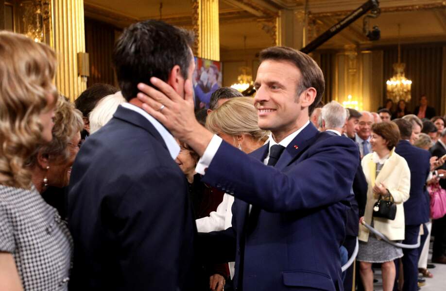 Emmanuel Macron et le compagnon de Tiphaine Auzière