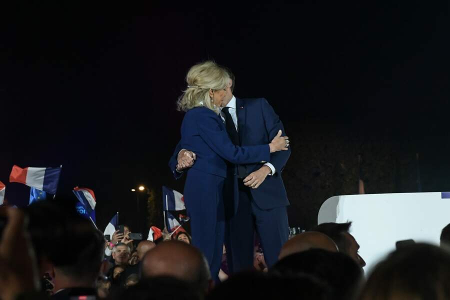 Lors de la célébration de la réelection d'Emmanuel Macron comme Président de la République