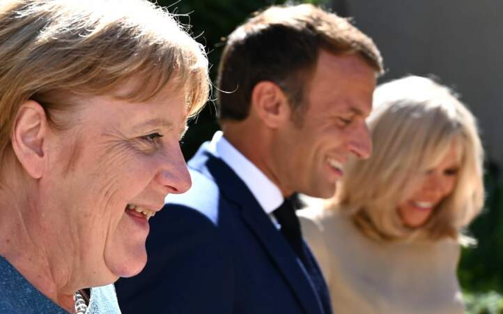 Avec Angela Merkel, au Fort de Brégançon, en août 2020