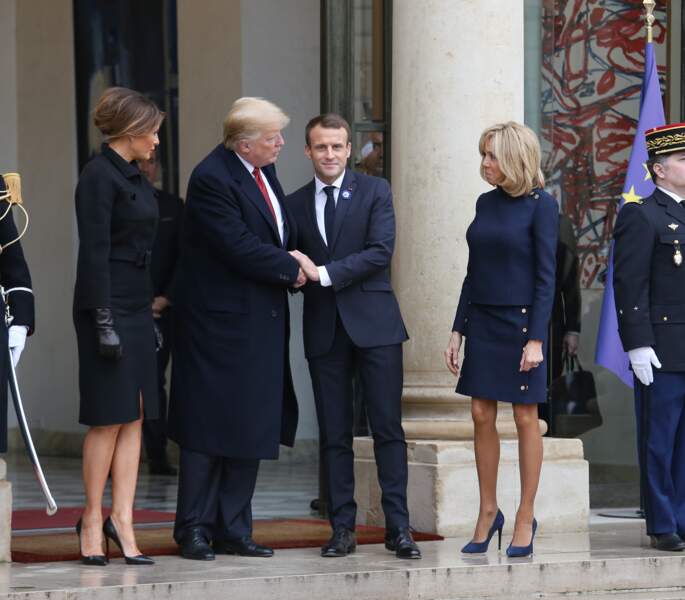 Avec le couple Trump en novembre 2018