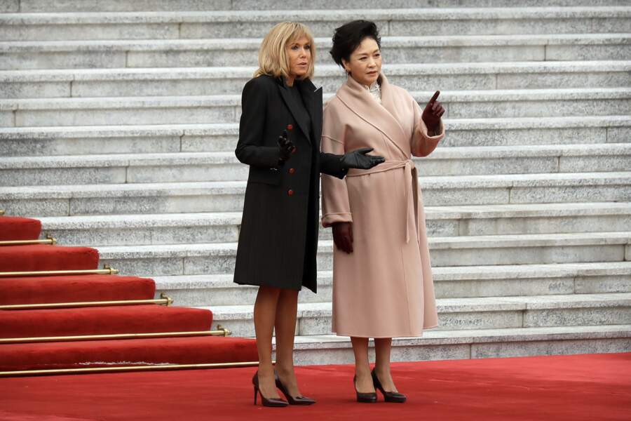 En 2019 avec Peng Liyuan, la femme du président chinois Xi Jinping