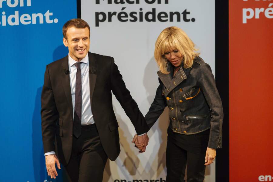 Emmanuel et Brigitte Macron (mars 2017)