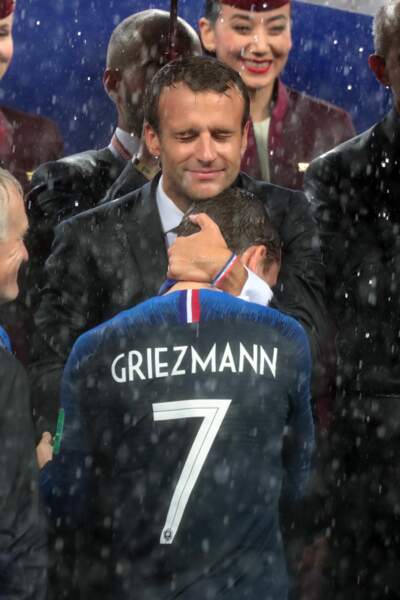 Emmanuel Macron et Antoine Griezmann à la Coupe du monde (2018)