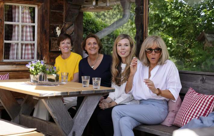 Avec Amelie Derbaudrenghien, Britta Ernst et Carrie Johnson en marge du G7