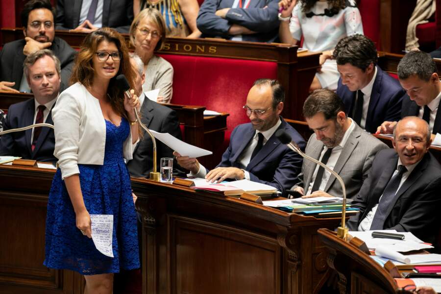 Marlène Schiappa à l'Assemblée nationale lors d'une séance de questions au gouvernement (juillet 2018)