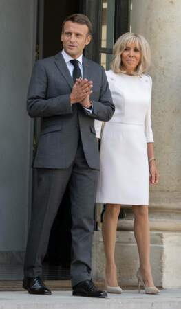 Emmanuel et Brigitte Macron, accompagnés du Prince Hussein et la princesse Rania (septembre 2022)