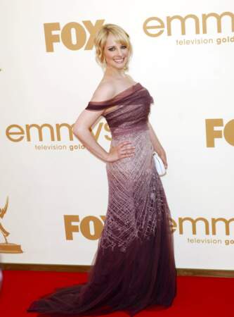 Melissa Rauch à la 63e cérémonie des Emmy Awards à Los Angeles, le 18 septembre 2011 