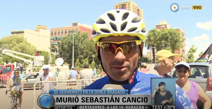 Le cycliste Sebastián Cancio est décédé le 22 février 2015.