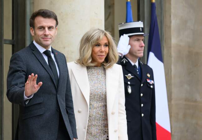 Emmanuel et Brigitte Macron à l'Elysée (janvier 2023) 