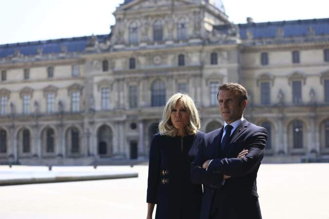 Brigitte et Emmanuel Macron au Louvre, Paris (juin 2023)