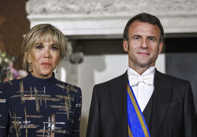 Brigitte et Emmanuel Macron au Palais Royal à Amsterdam (avril 2023)