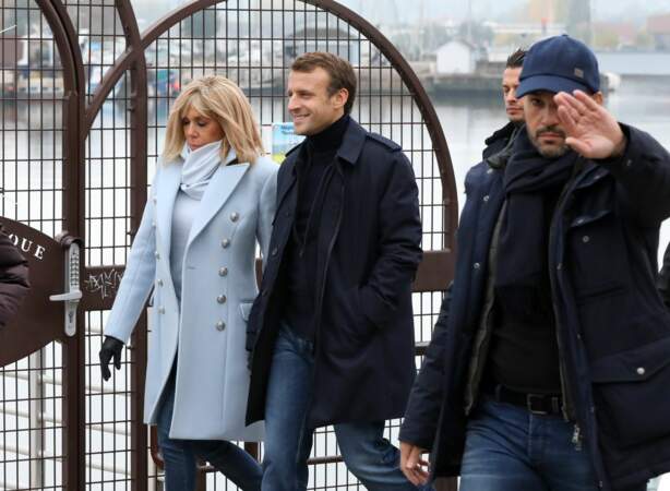 Emmanuel Macron et Brigitte Macron à Honfleur pour la Toussaint.